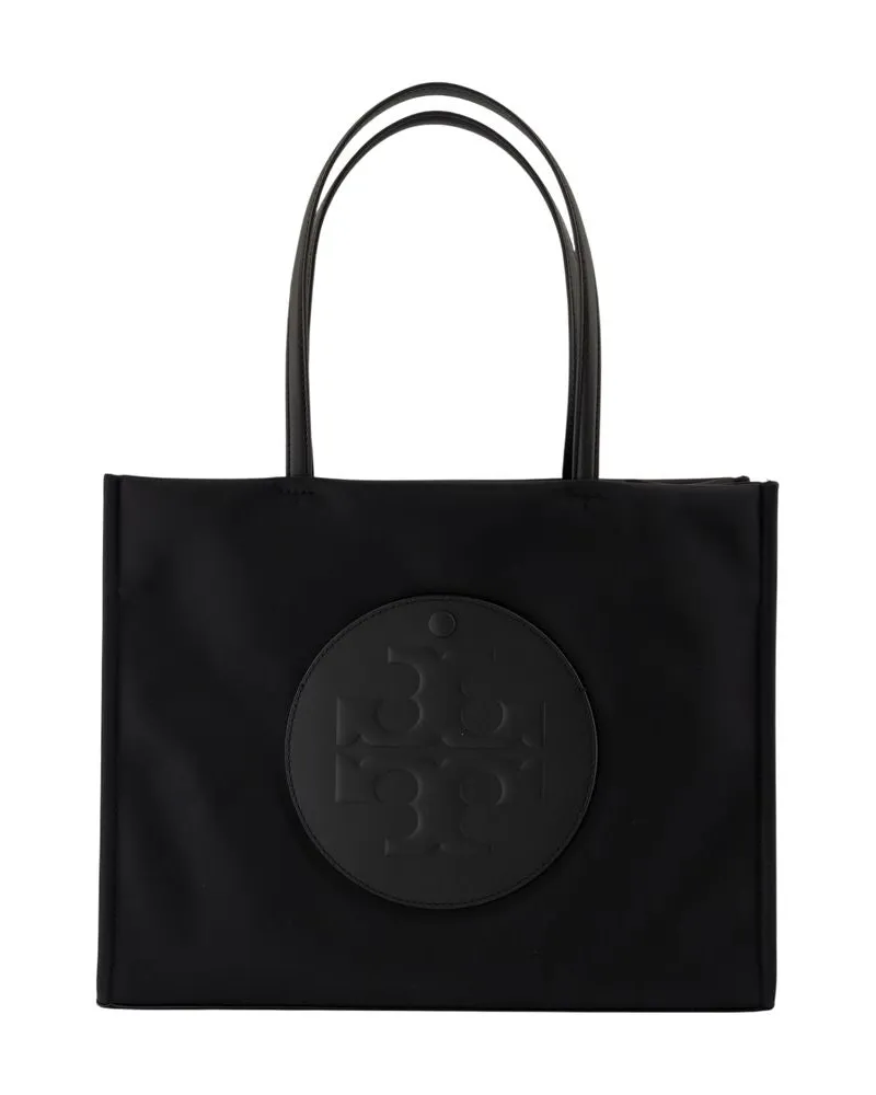 Tory Burch Ella Small Shopper Bag e Leder schwarz Schwarz