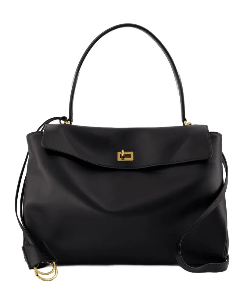 Balenciaga Rodeo Umhängetasche  Leder schwarz Schwarz