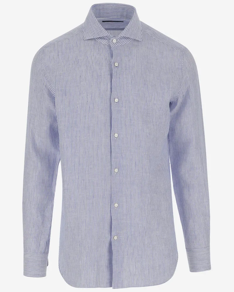 Brian Dales Classic Striped Shirt Grey