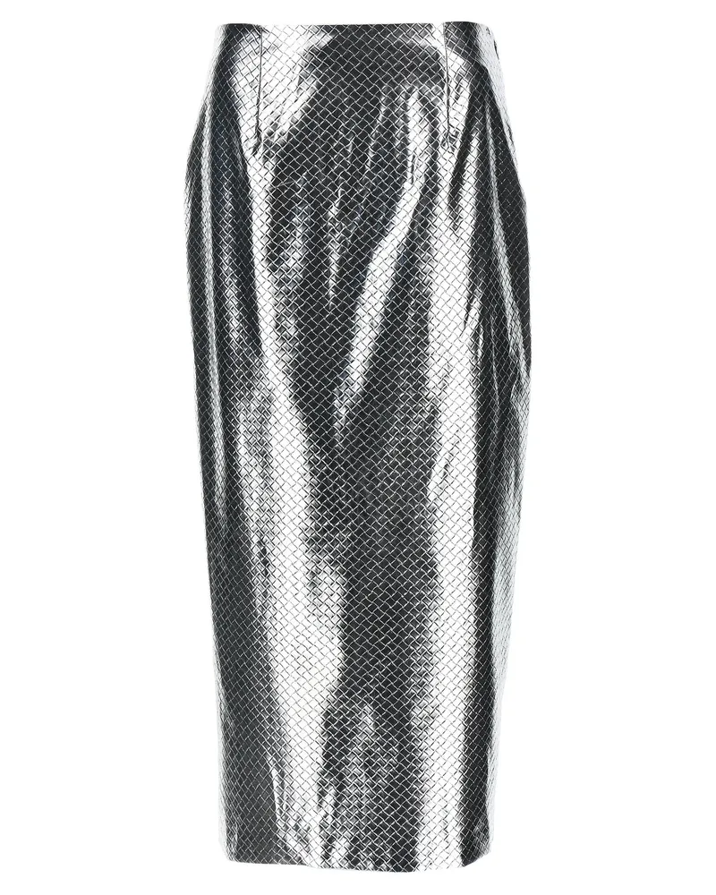 ROTATE Birger Christensen Dreh Birger Christensen 'geflochtener Bleistift' Rock Silver