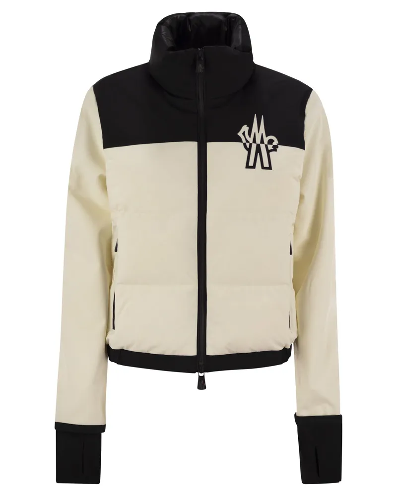 Moncler Technical Fabric Cardigan Natural