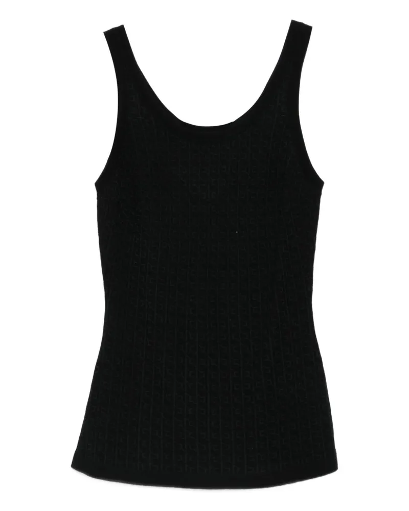 Elisabetta Franchi Wolle Mischung Tank Top Black