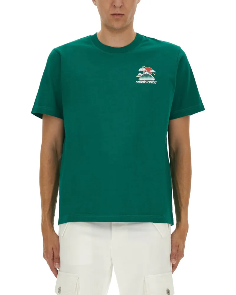 Casablanca Paris T -Shirt mit Druck Green