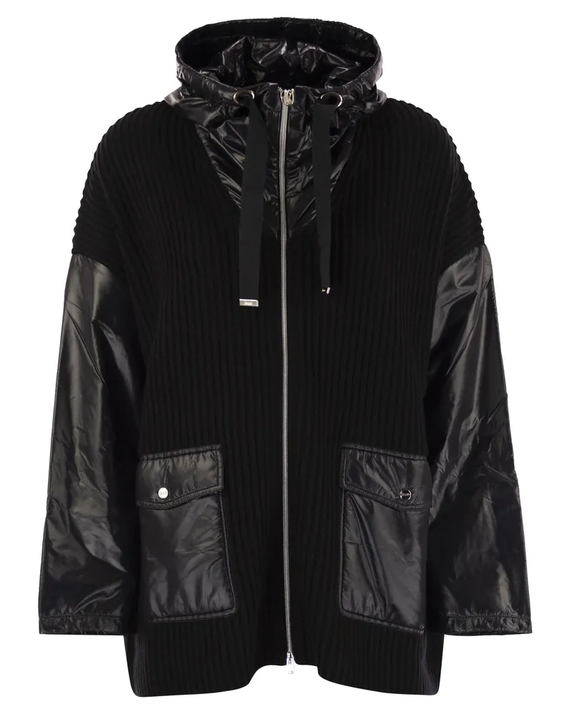 Herno Resort Jacke in Wolle und Ultraleicht -Nylon Black