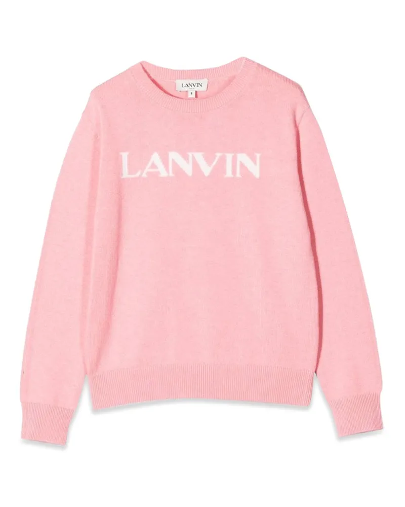 Lanvin Pullover Con Logo Pink