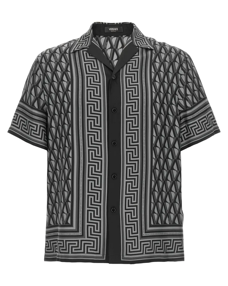 Versace Hemd „V Greca Gray