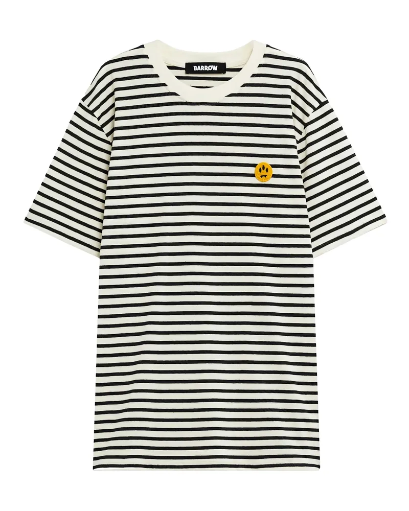 BARROW T Shirt Con motivo a righe nera Black