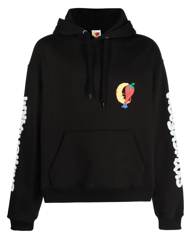 Sky High Farm Workwear Logo Baumwoll Hoodie Black