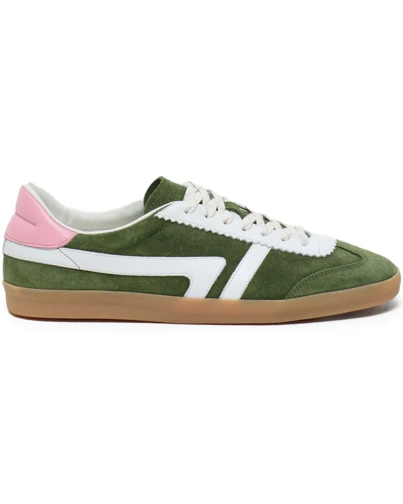 Closed Geschlossene Leder -Turnschuhe Green