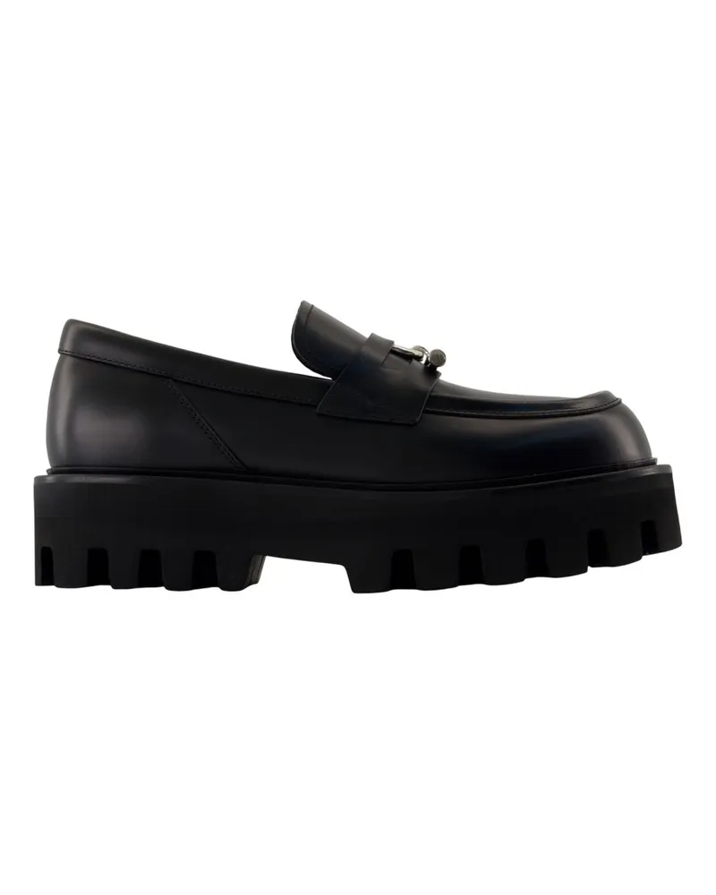 Alexander McQueen Sleber Alexander MC Queen Leder schwarz Black