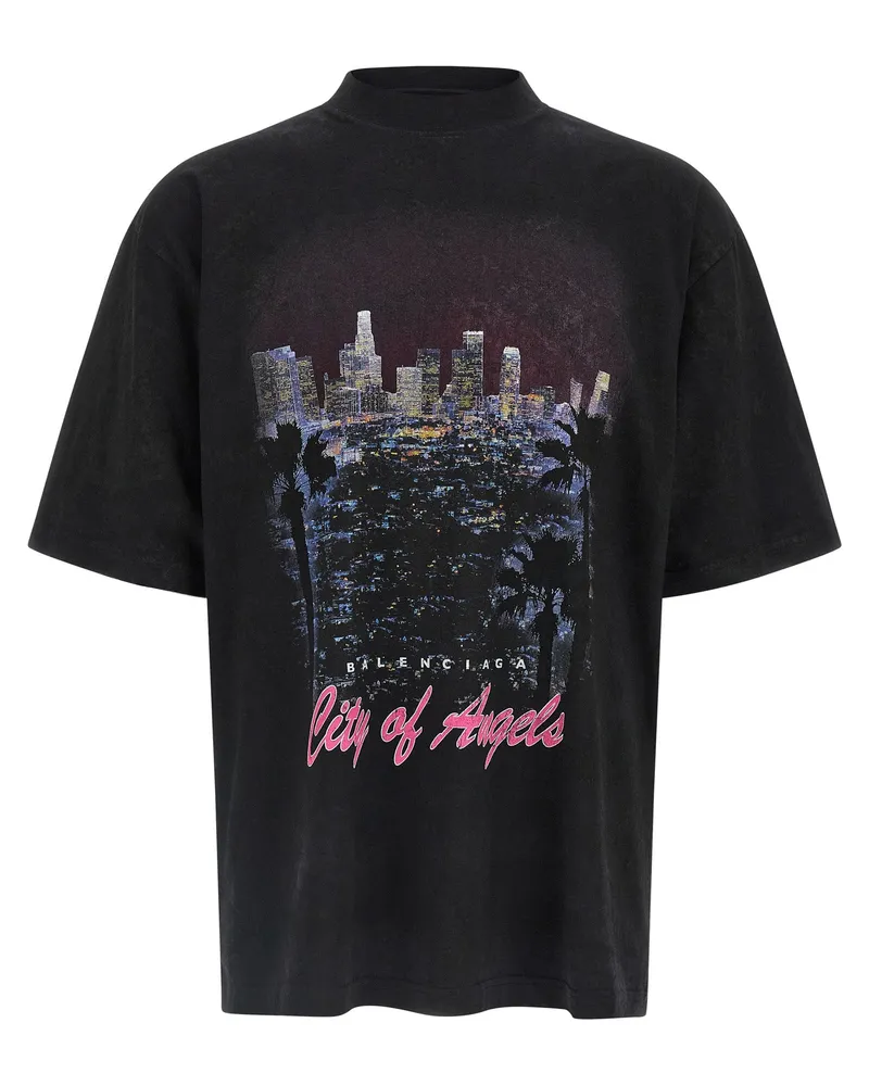 Balenciaga City Of Angels“ T-Shirt Black