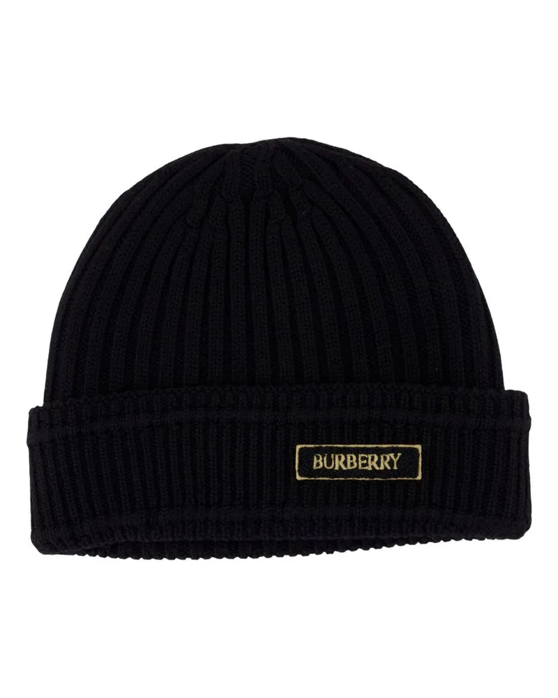 Burberry Mütze  Wolle schwarz Schwarz