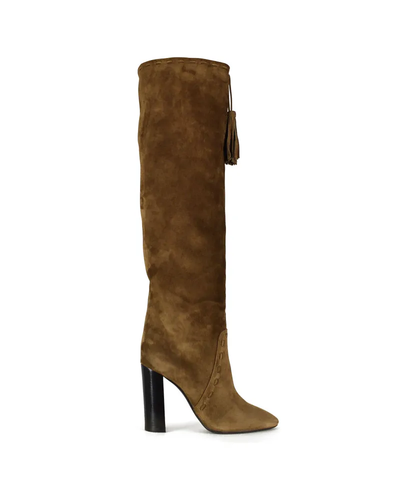 Saint Laurent Meurice Stiefel Brown