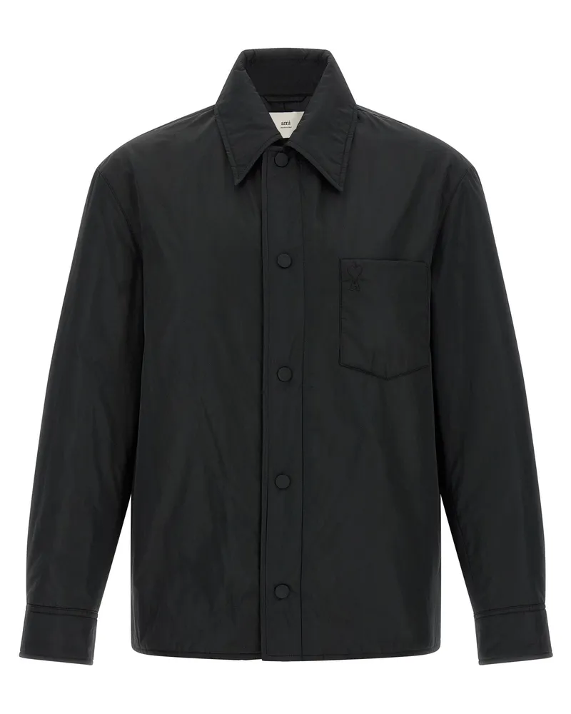 AMI Paris Ami de Coeur' Overshirt Black