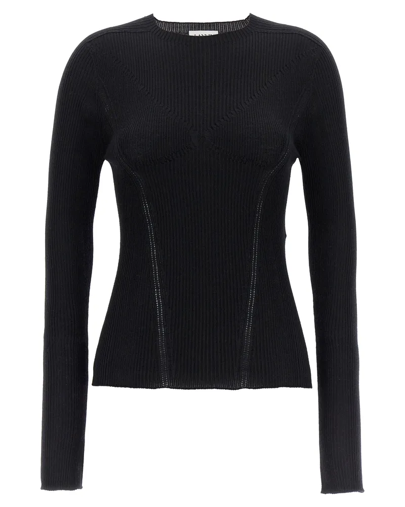 Lanvin Rippen -Pullover Schwarz