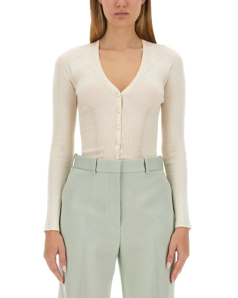 Lanvin Woll -Strickjacke White