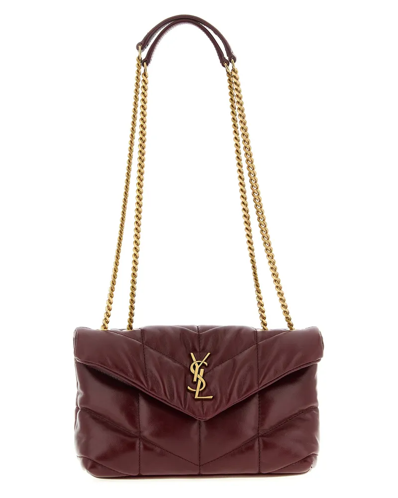 Saint Laurent Umhängetasche „Loulou Puffer Toy Bordeaux