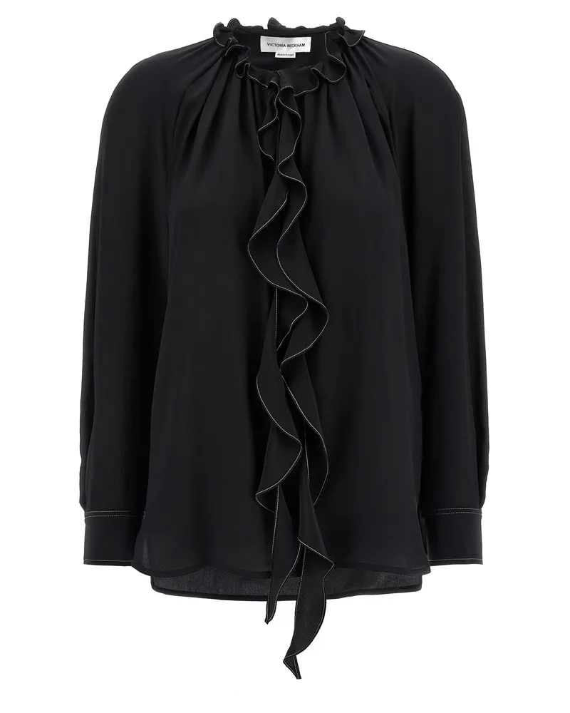 Victoria Beckham Ruffle' Bluse Black