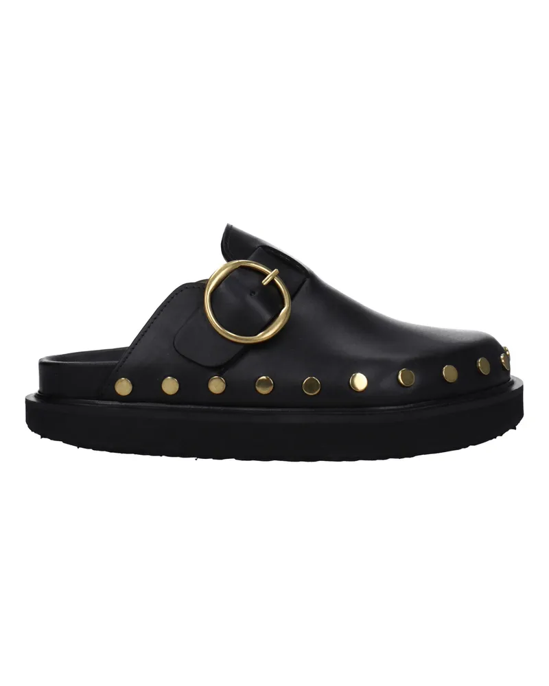 Isabel Marant Pantoffeln und Hufe Frauen Leder schwarz -