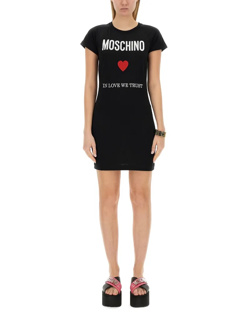 Moschino Kleid mit Logo Black