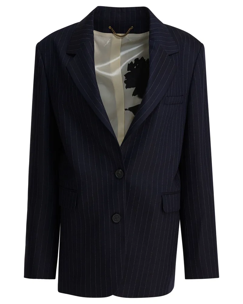Golden Goose Einreihiger Nadelstreifen-Blazer von Blue