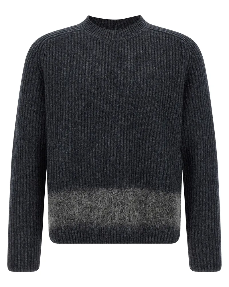 Dsquared2 kardierte Wolle Einsatzpullover Gray
