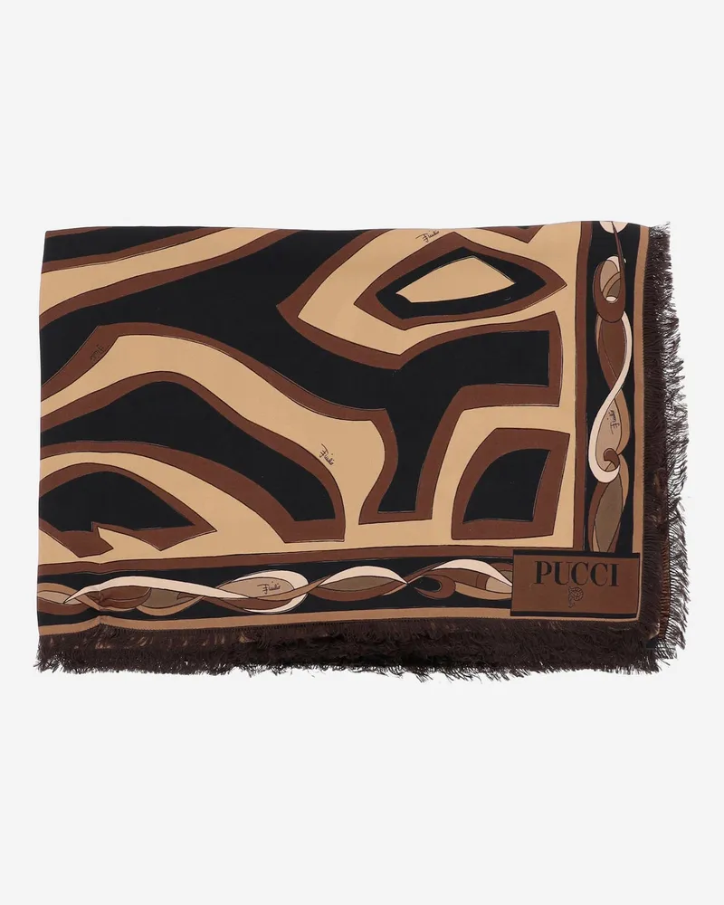 Emilio Pucci bedruckter Seidenschal Red