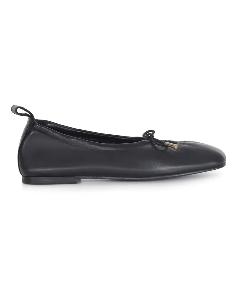 Alohas Ballerinas aus schwarzem Leder Black