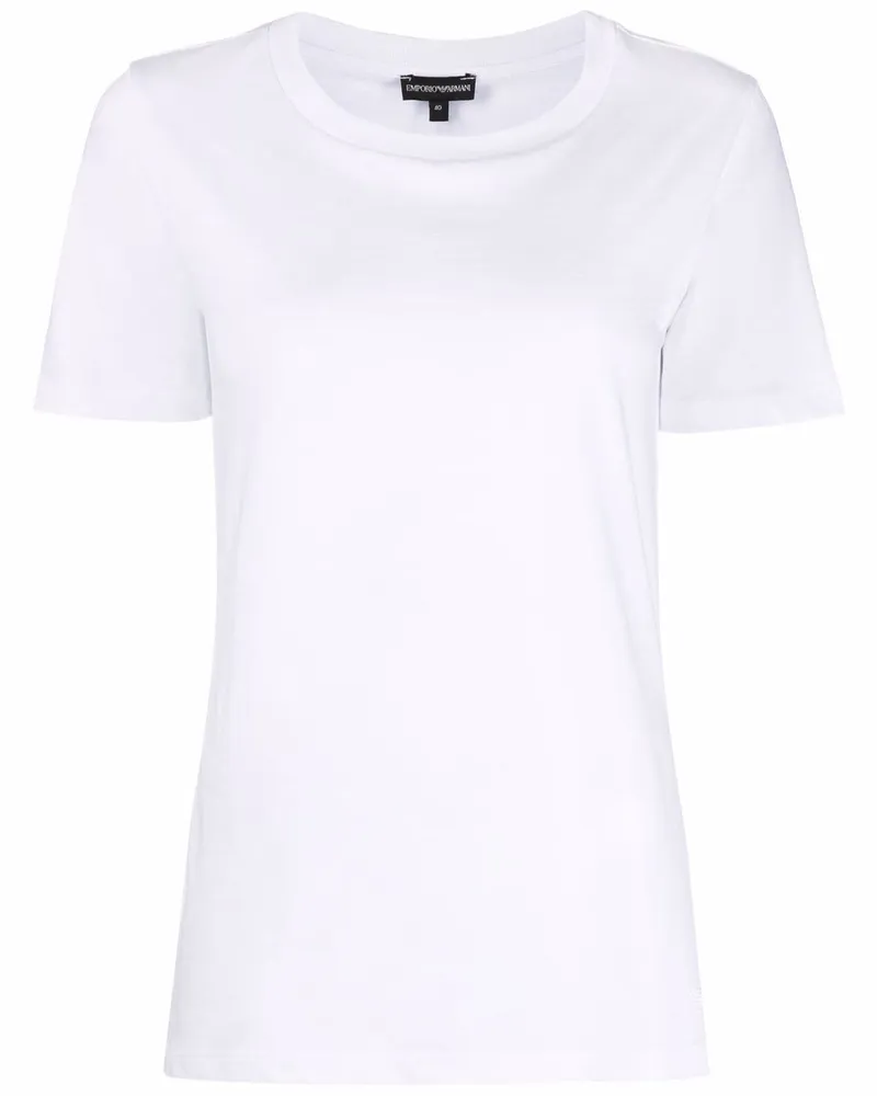 Emporio Armani Logo Baumwoll -T -Shirt White