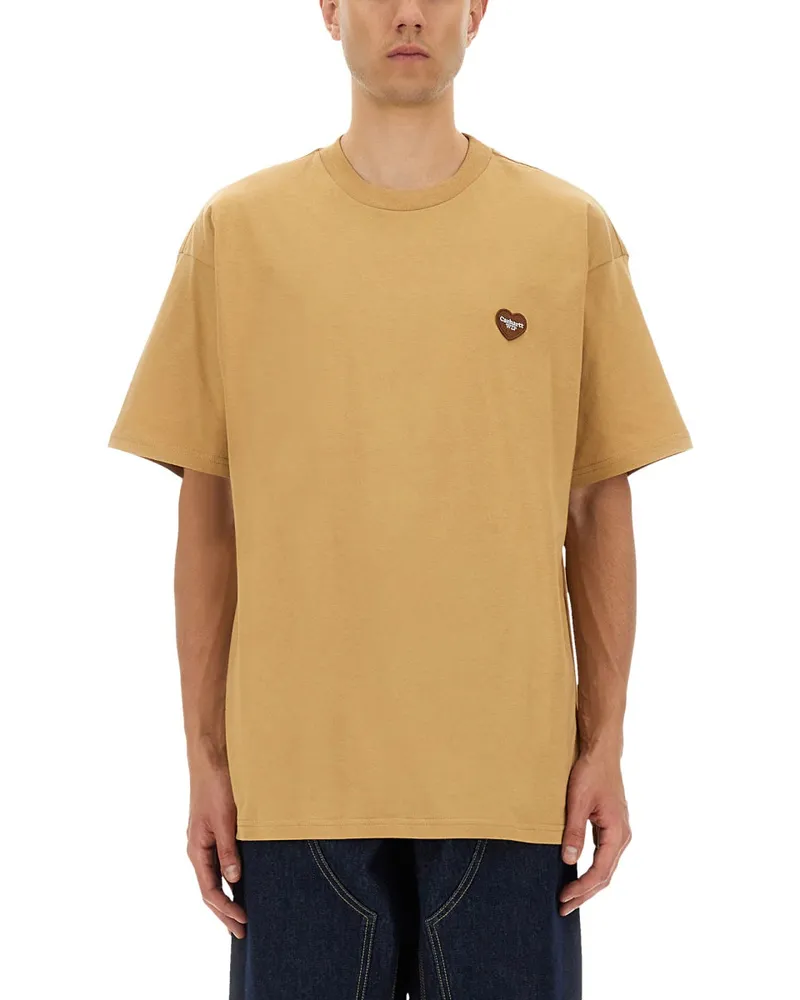 Carhartt WIP Heart II Hartt" T -Shirt Beige