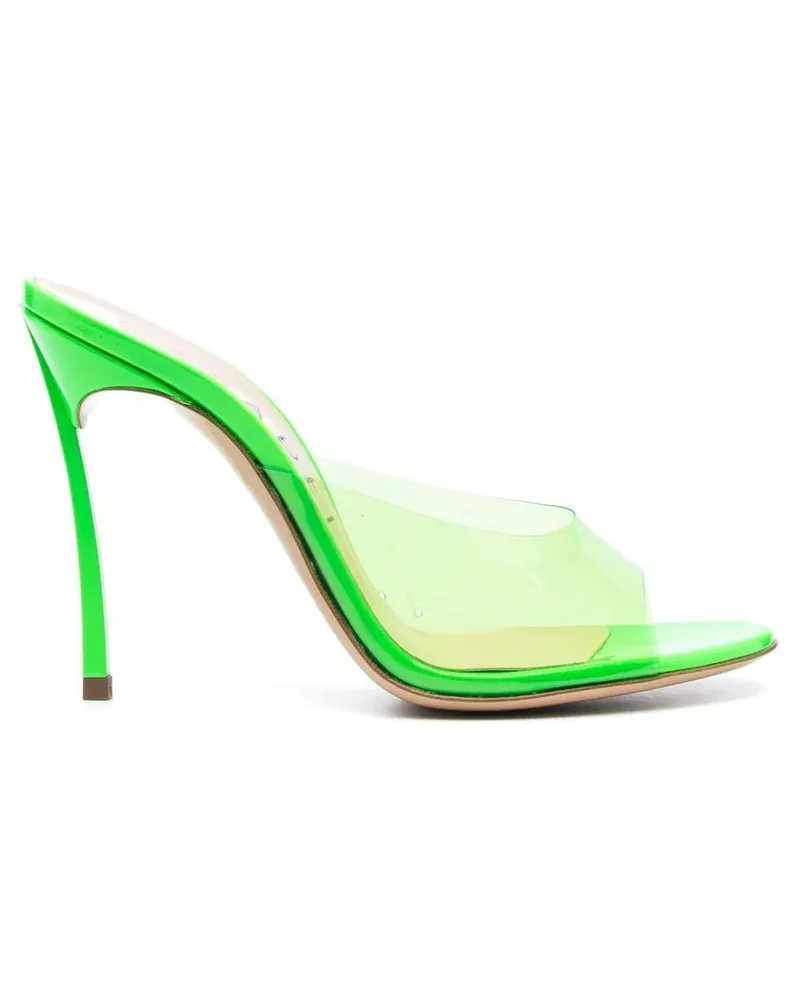 Casadei PVC Ferse Maultiere Green