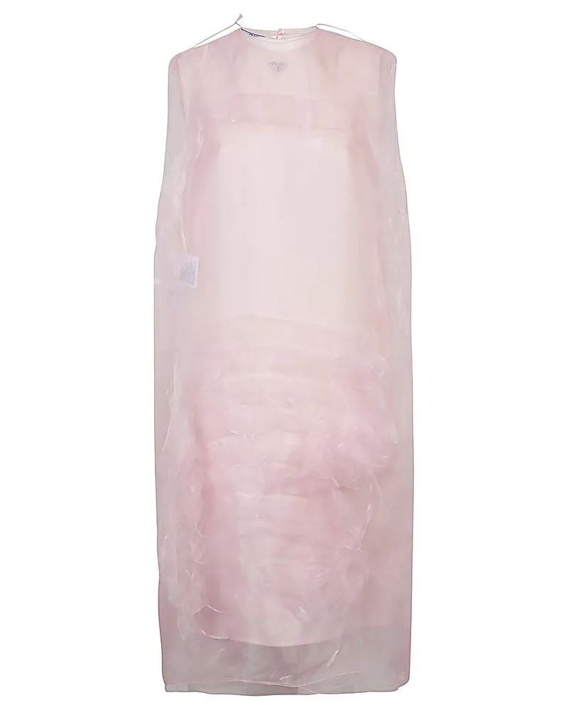Prada Voile Tec Mini Kleid Pink