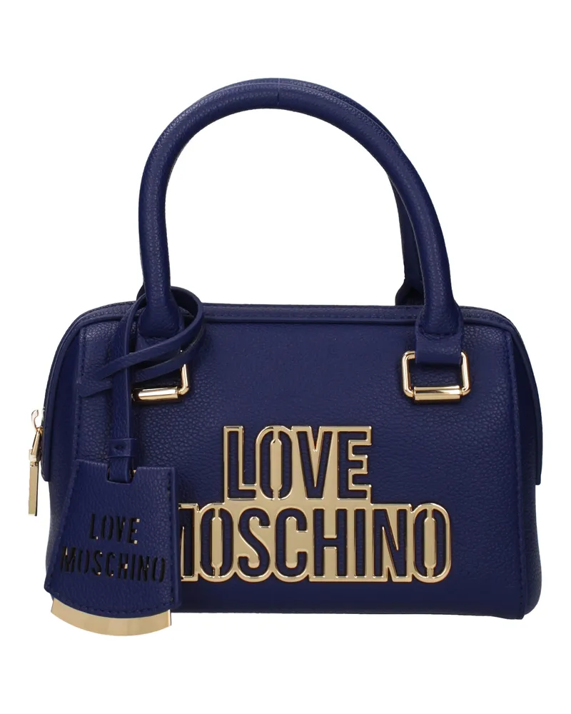 Moschino Damens Handtaschen Polyurethan Blau/Blaubeere -
