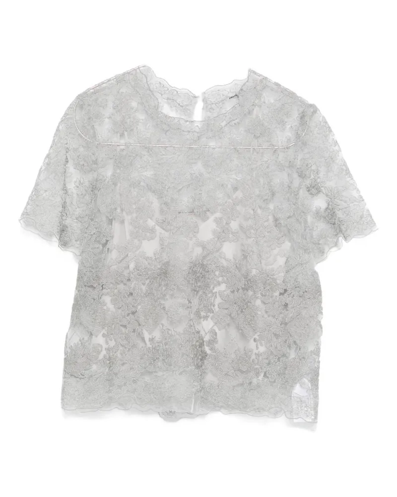 Ermanno Scervino Spitzen -T -Shirt Clear