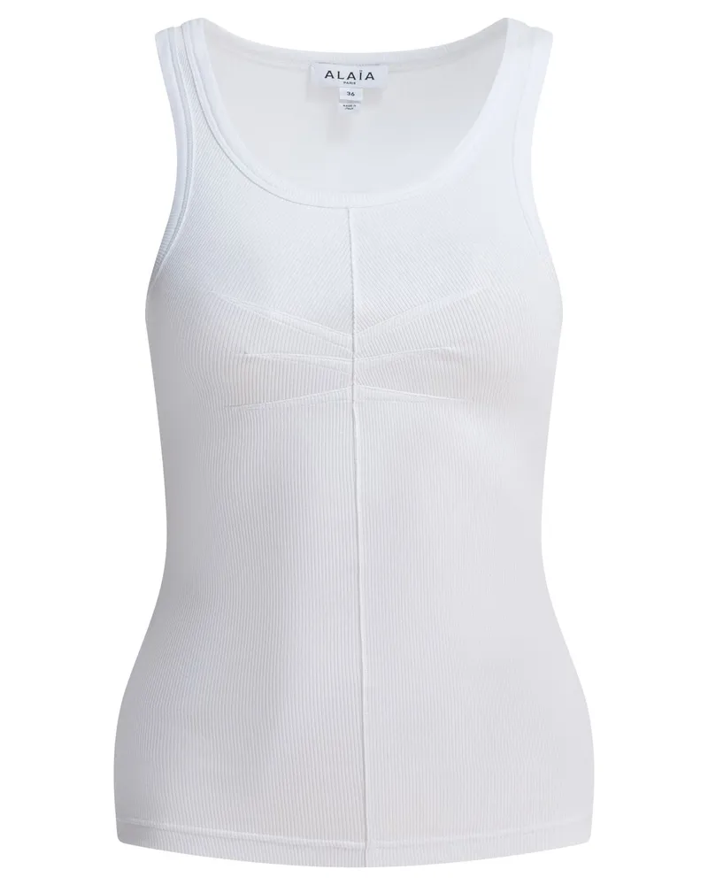 Alaïa Baumwoll-Tanktop White