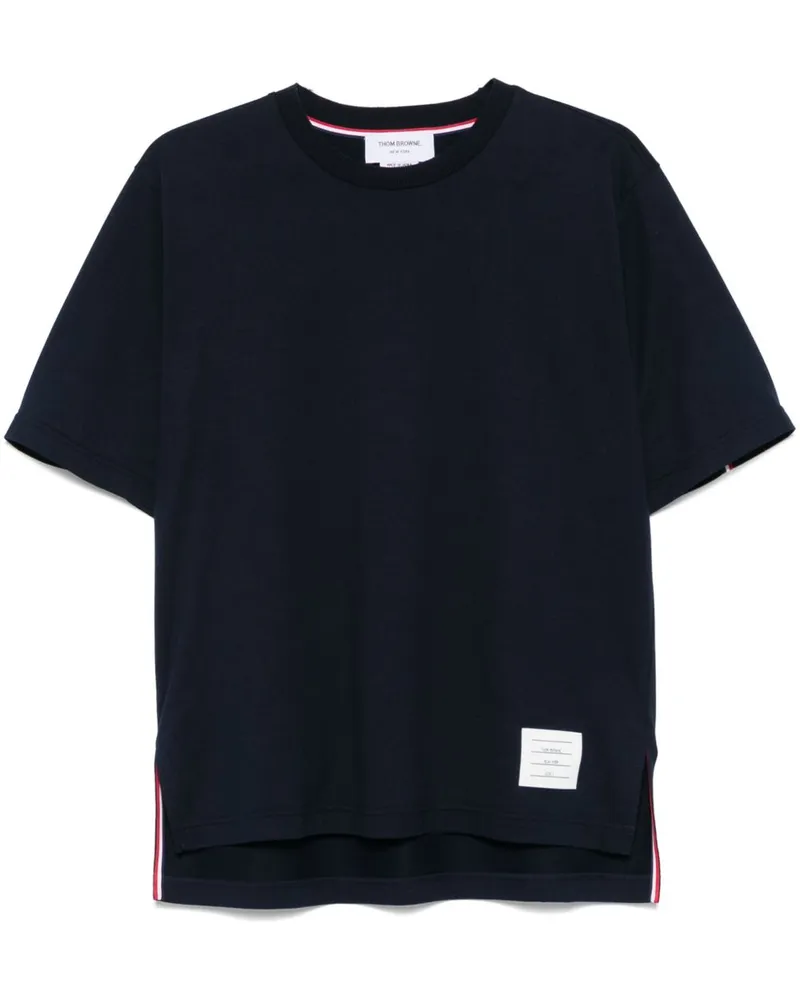 Thom Browne übergroße Baumwoll -T -Shirt Blue