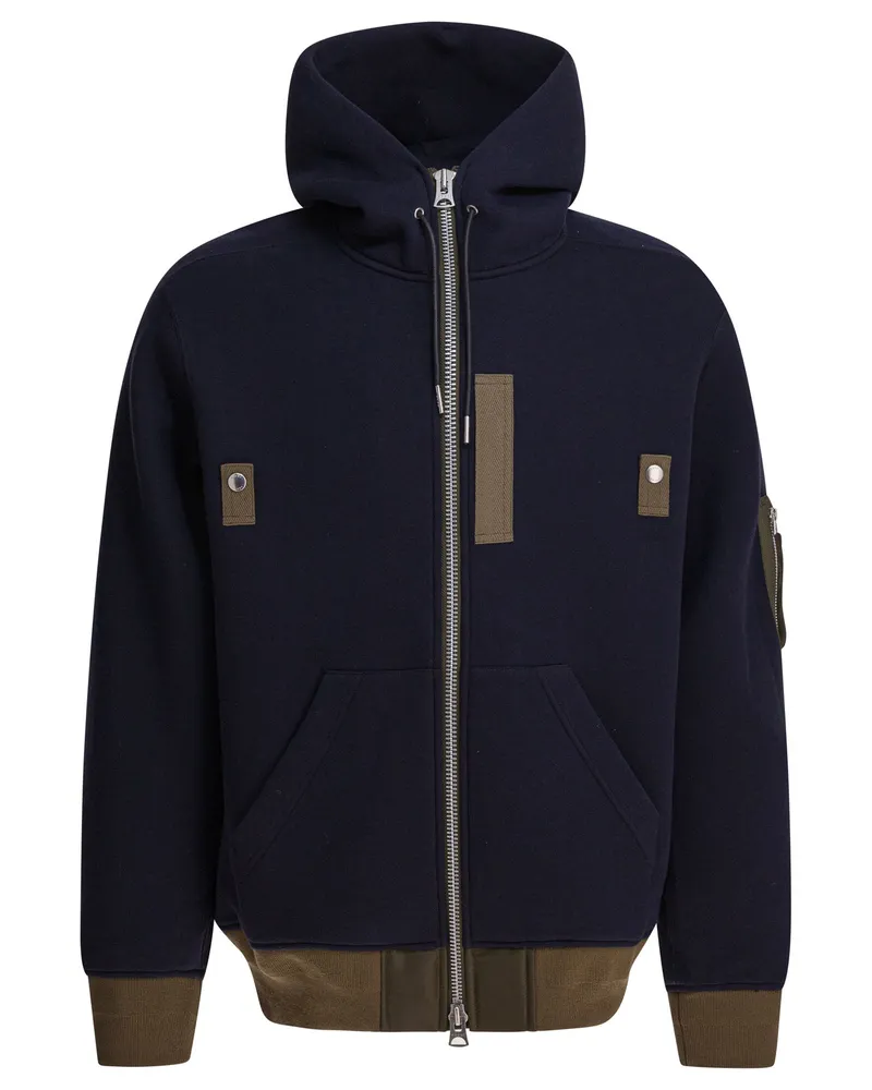 Sacai Sponge“ Kapuzenpullover Blue