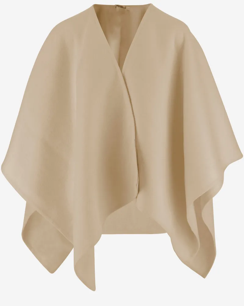 Max Mara Serra Cape aus Alpaka- und Wollmischung Beige