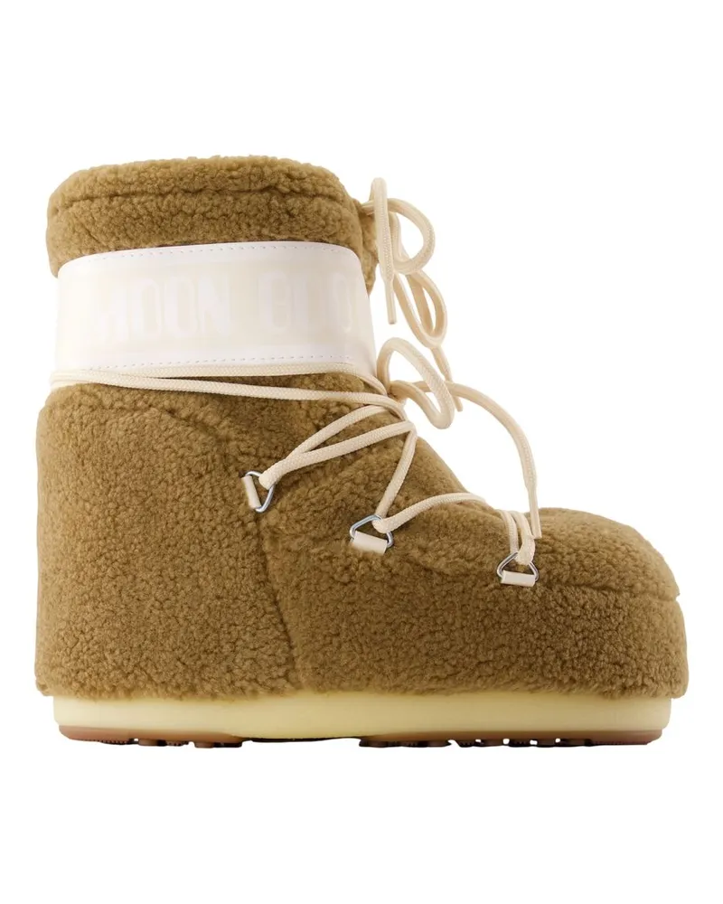 Moon Boot Icon Low Fleece Stiefel Mondstiefel Synthetic Braun Brown
