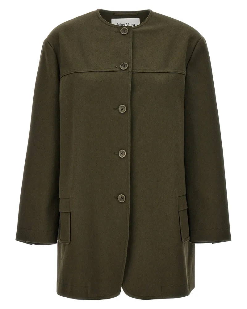 Max Mara Rezital' Midi Jacke Green