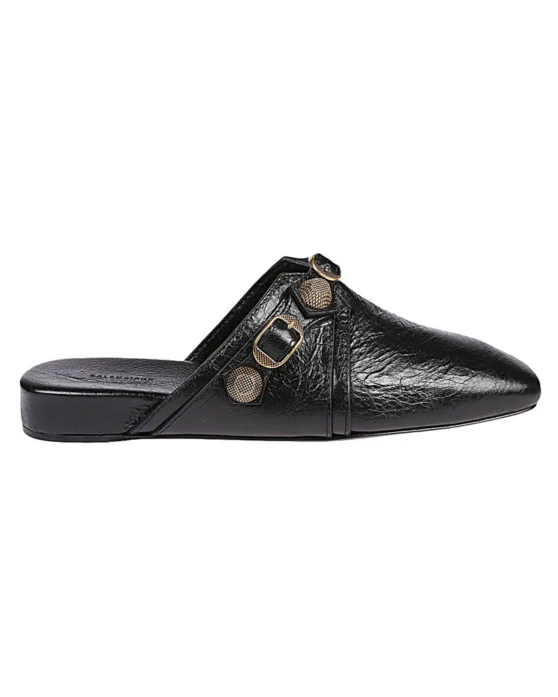 Balenciaga Cosy Cagole Lederschuhe Black