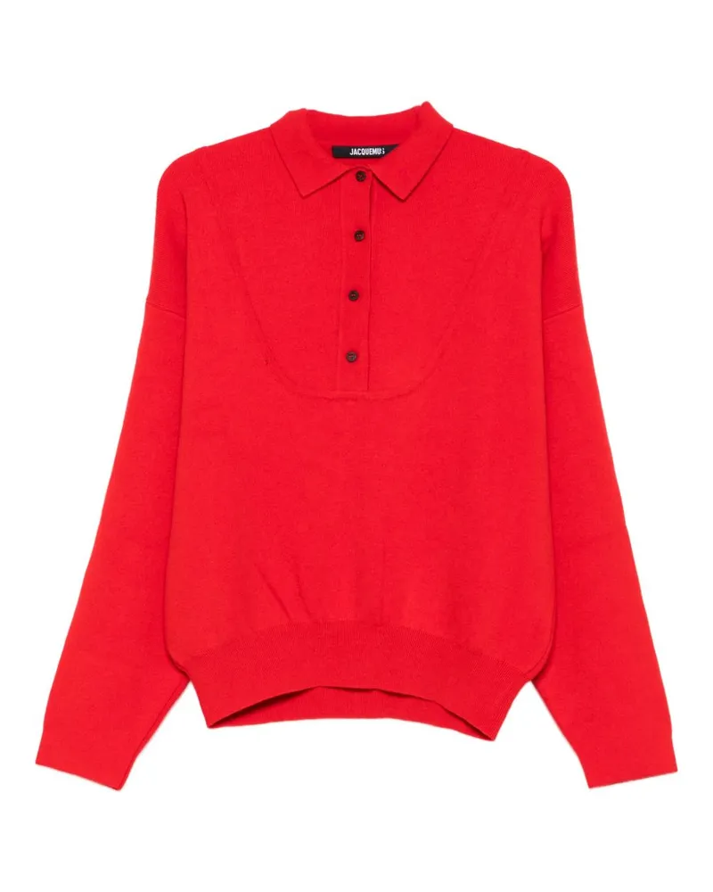 Jacquemus la Bile Varutzung Polo -Hemd Red