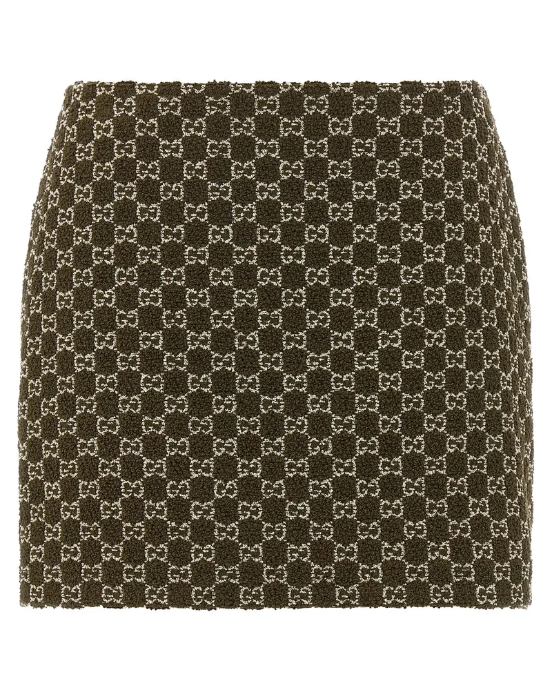 Gucci Gg Bouclé-Rock Green