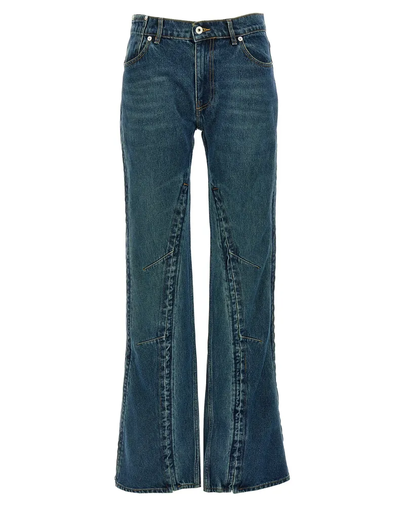 Y/PROJECT Y/Projekt 'Evergreen Hook und Eye' Jeans Blue