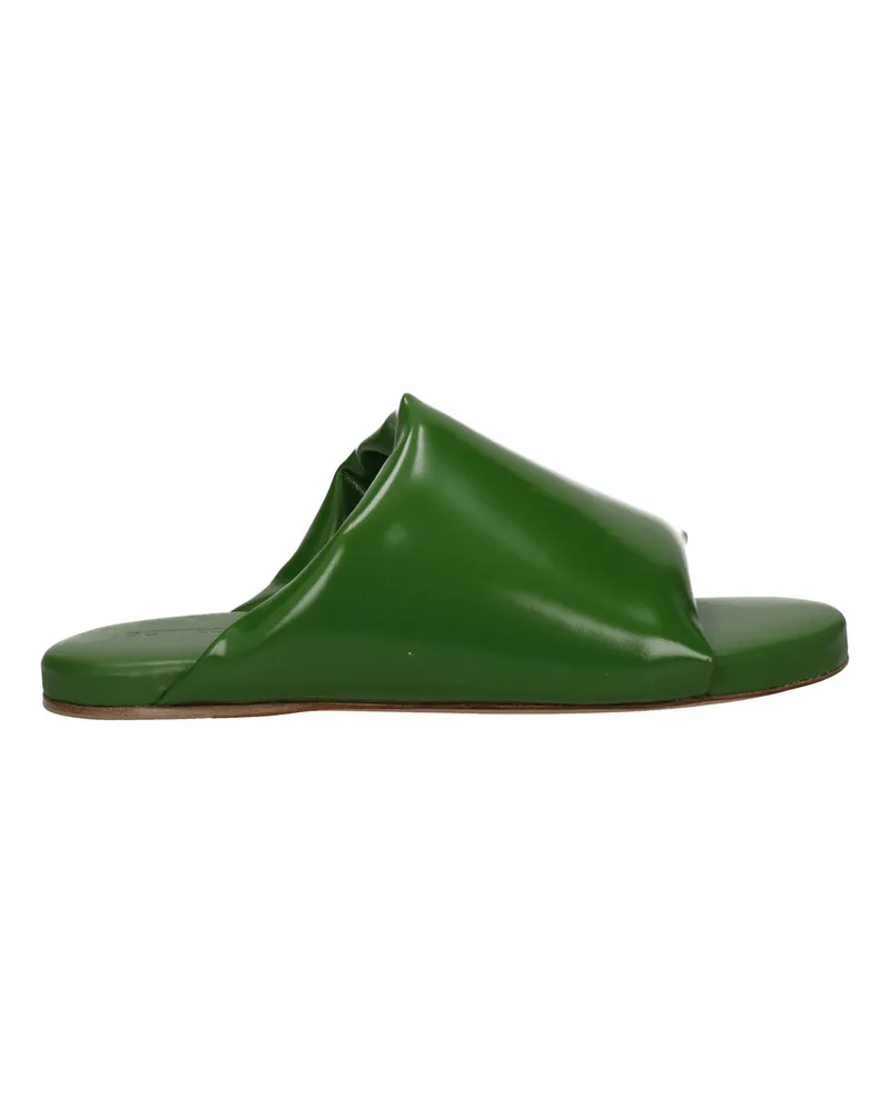 Bottega Veneta Damens Sandalen und Clogs aus Leder in Grün/Chili-Pfeffer -