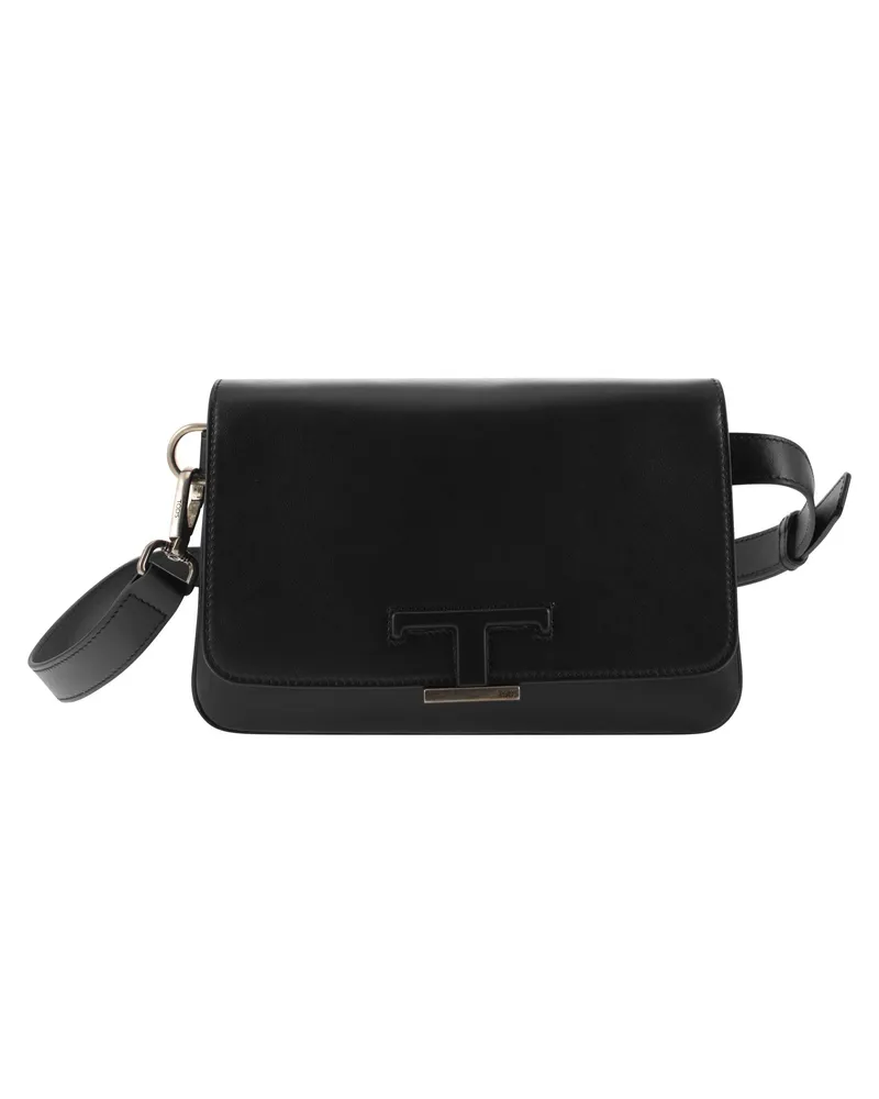 TOD'S Tods T Timeless Leder Mini Pum Bag Tasche Schwarz