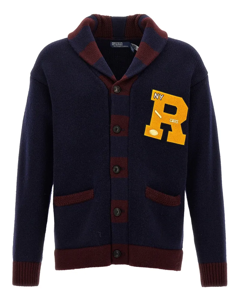 Ralph Lauren Logo Cardigan Blue