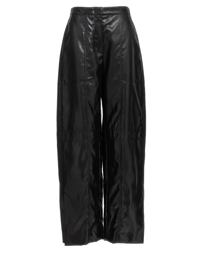 Jil Sander beschichtete Hosen Black
