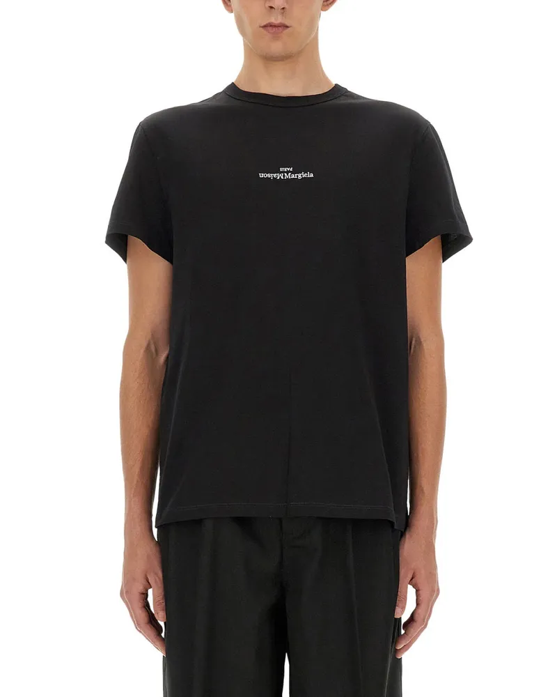 Maison Margiela Baumwoll -T -Shirt Black