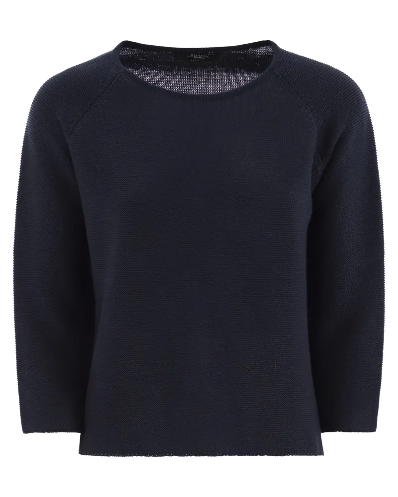 Weekend Max Mara Wochenende Max Mara Addotto Baumwollgarnpullover Blue